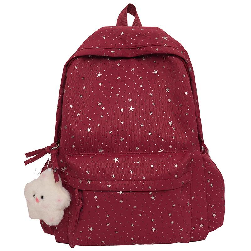 Schoolbag Backpack Women's Japanese Ins Gypsy Campus Junior High School Student School Bag Women's Large Capacity Versatile Travel Backpack
