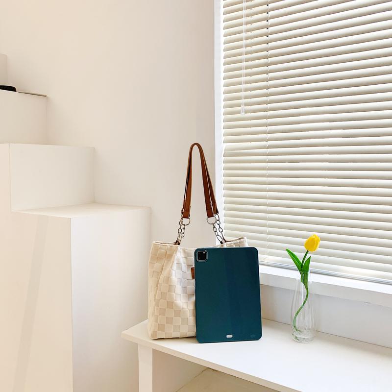 Women'S Canvas Casual Baguette Large Capacity Shoulder Tote Bag Satchel Bag