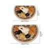 1Pcs Creative Cat Flower Semi Circle Welcome Doormat Non-Slip for Outdoor Patio Porch Kitchen Bathroom Entryway Floor Mat