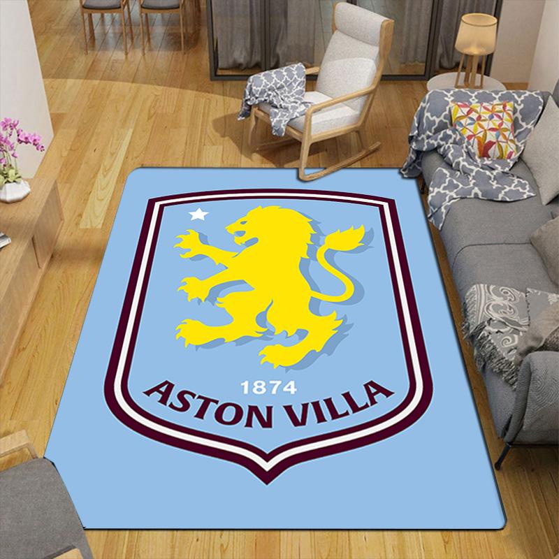 Aston Villa Pattern Rug Floor Mat for Living Room or Bedroom Soft and Comfortable Carpet a Gift for Birthday and Holiday.