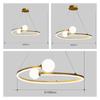 Nordic Minimalist Ring LED Pendant Lamp Dimmable for Table Dining Room Kitchen Island Bedroom Chandelier Lustre Lighting Fixture