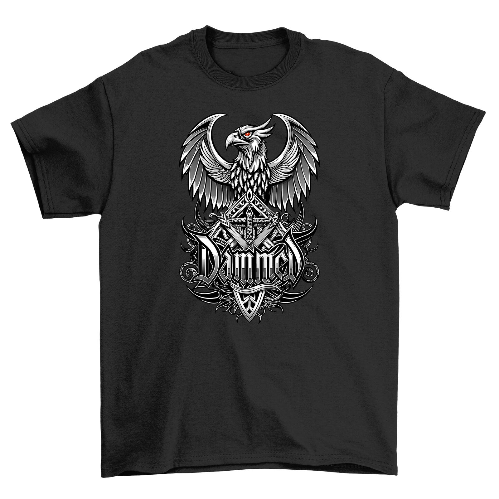 

Gothic_17 Eagle T-Shirt Mens Womens Tees Top - Embrace Your Inner Goth with this Feathery Cool Design L