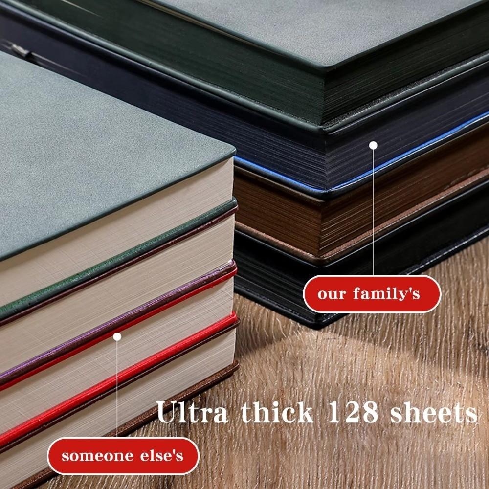 128 Sheets Sheepskin Leather Notebook Soft Cover Thick Journal Business Notepad  For Office Gift