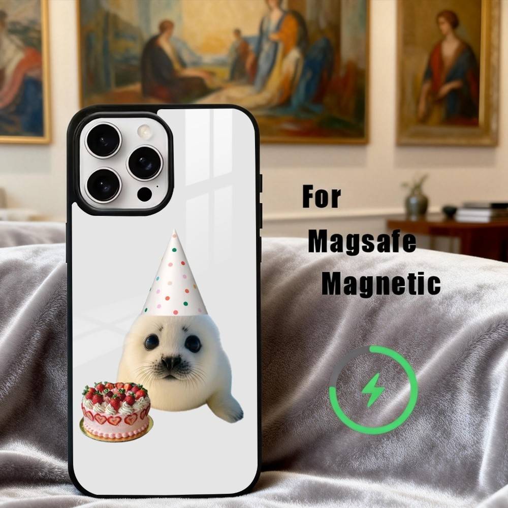 S-Seal F-Funny C-Cute Phone Case For iPhone 17,16,15,14,13,12,Plus,Pro,Max for Magsafe Magnetic Wireless Charging