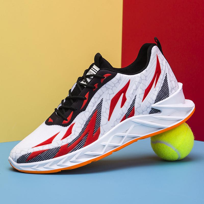 Moda masculina tênis respirável tênis de corrida leve sapatos esportivos casuais