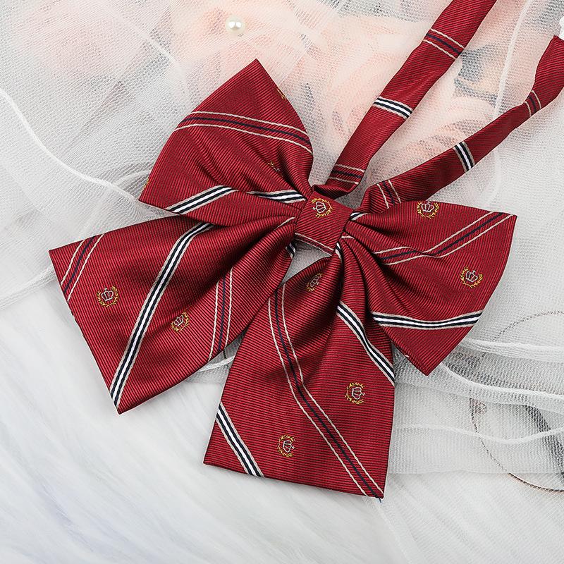 Jk Japanese Plaid Korean Version Of Collar Flower Graduate Female Collar Flower College Wind Streamer Jk Bow Shirt Accessories Sailor Suit