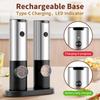 USB Rechargeable Salt Pepper Grinder With Adjustable Electric Pepper Powder Grinder Roughness Freshly Ground Pepper kitchen Tool
