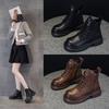 8870 Leather Platform Martin Boots Women's 2026 Autumn and Winter New Thin Single Boots British Retro Short