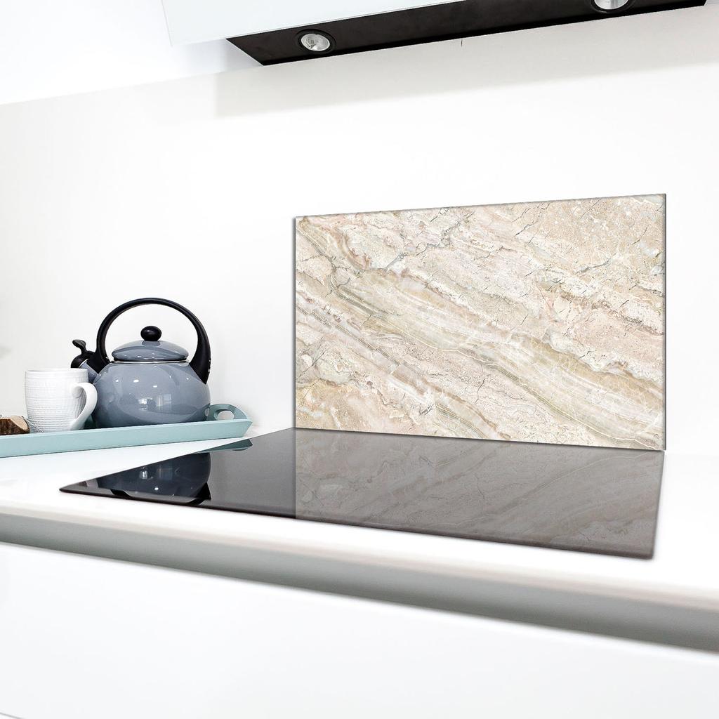 Piano di protezione in vetro per piano cottura 90x52 Marmo
