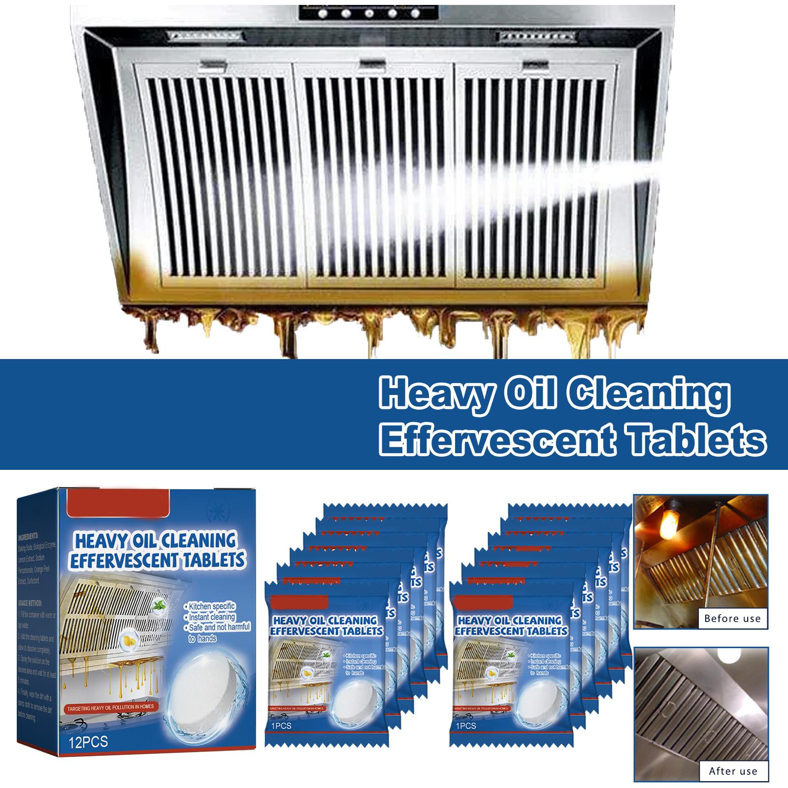 

Oil Stain Cleaning Sheets ,Single Sheet, Heavy Oil And Stains Cleaning Effervescent Sheets For Kitchen Range Hoods And Stovetops One Size