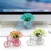 Miniature Garden Mini Bicycle Ornaments Decoration Artificial Flowers Ornaments  Office
