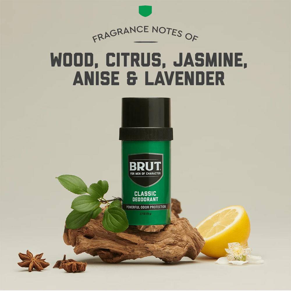 Deodorante stick per uomo senza alcol Classic Deodorant Brut 76 g