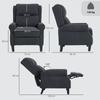 132 degrees Recliner Armchair, with Extended Footrest - Dark Grey