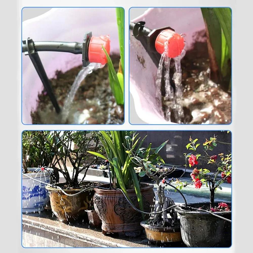 10/50pcs Adjustable Drip Irrigation Sprinklers, 1/4'' Micro Drippers for Watering System, Emitter for Garden Plants