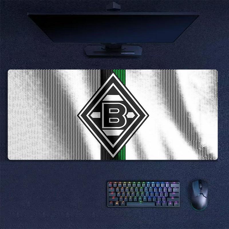 Gladbach FC Mauspads, Große Gaming-Schreibtischmatte, Rutschfestes XXL-Mauspad für Laptop & Tablet, Mini-PC-Spielmatte mit Genähten Kanten