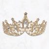 VOCOSTE Crown Tiara for Hair Gold and White Women, Princess, Bride, Wedding, Party, Cosplay, Accessory,