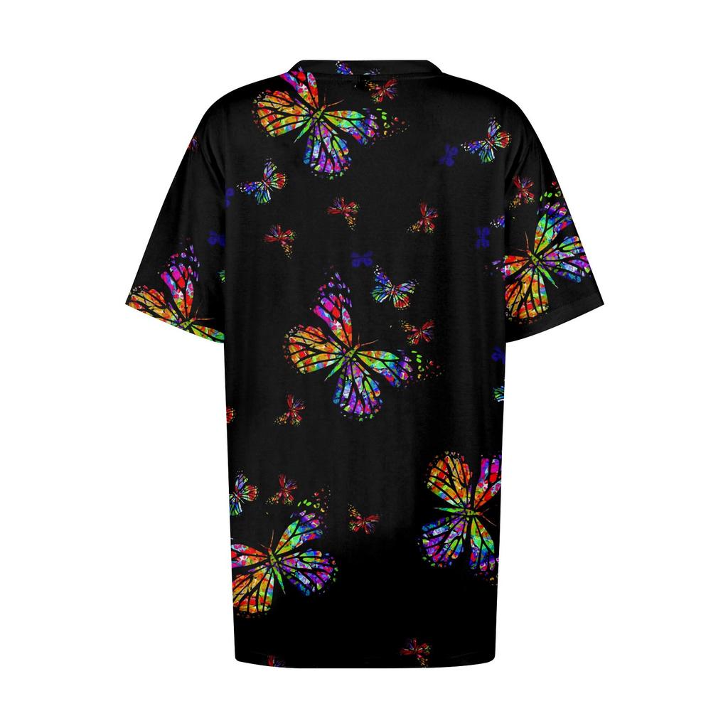 Womens Plus Size Tops Shorts Sleeve Shirts V Neck Casual Clothing Clothes Printed Tops