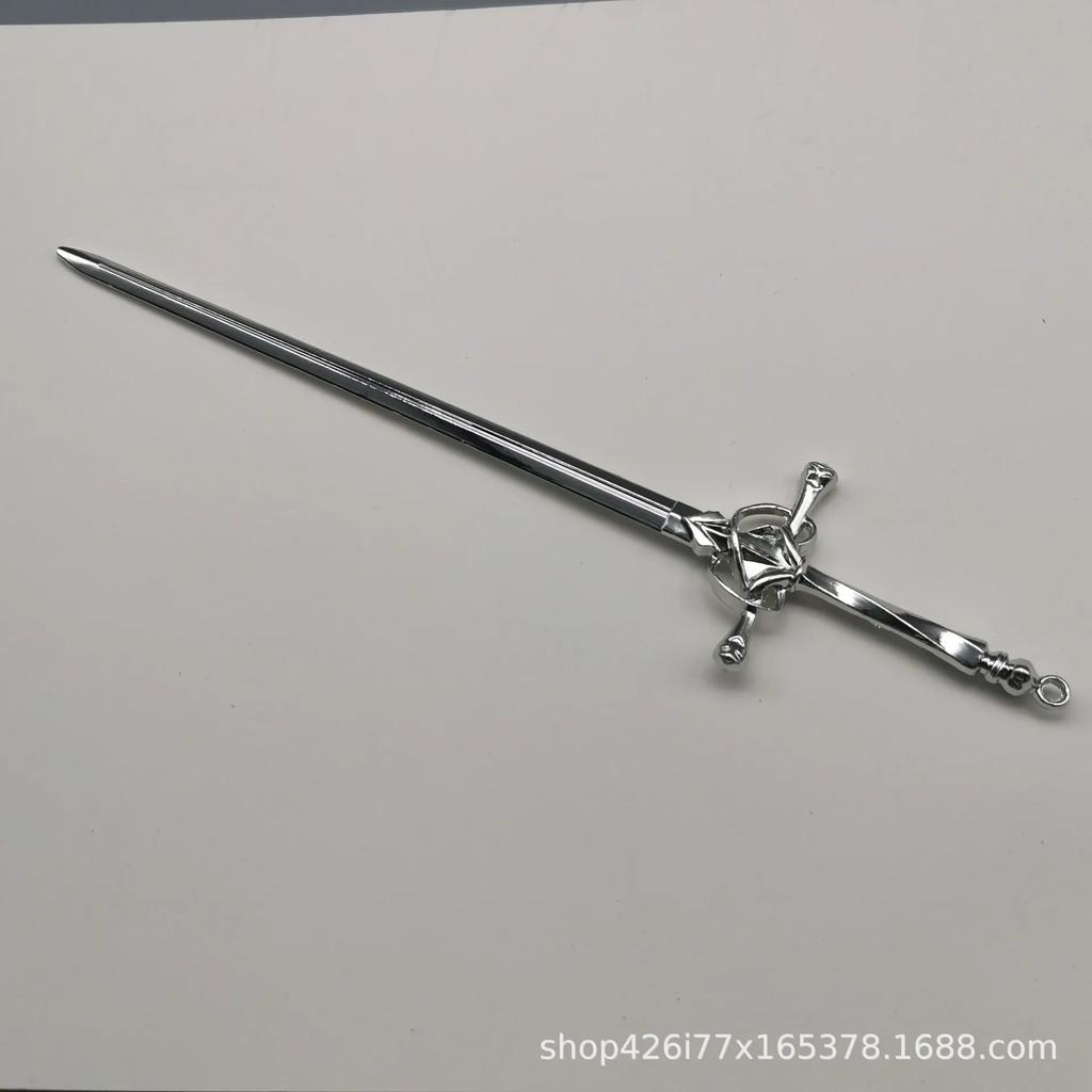 Neuer Chinesischer Punk Rubin Anhänger Schwert Haarnadel Mode Schlicht Modern Kopfschmuck Hinterkopf Pan Haarschmuck