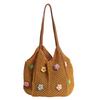Cotton Beach Vacation Tote Bag With Open Top And Large Capacity For Casual Travel