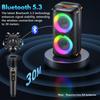 2 Kablosuz Mikrofonlu Karaoke Makinesi, Ev Partisi Dış Mekanlar İçin Taşınabilir Bluetooth 5.3 Karaoke Hoparlörü, Yankı Ayarlı Yetişkinler İçin PA Sistemi