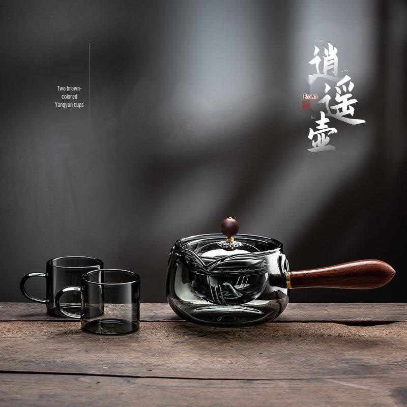 ZISIZ Heat-Resistant Glass Side Handle Teapot