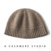 Autumn and Winter New Cashmere Knitted Hat Solid Color Versatile Thickened Melon Fur Hat Thermal Ear Protection Headgear Basin Hat County Face Small