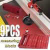 Aluminum Alloy Height Gauge Blocks Metric Setup Calibration Setup Blocks Size Markings Stackable Design Woodworking Setup Bars