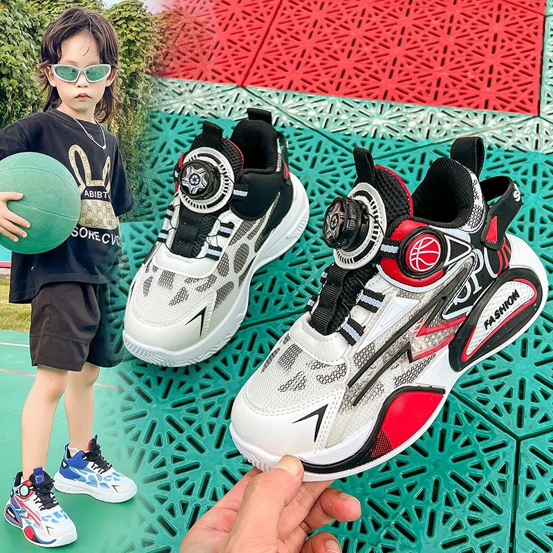 Children's sports shoes boys and girls shoes 2025 new middle-aged and older children's mesh dad casual running shoes basketball shoes