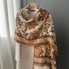Cotton and Linen Scarf for Women 180x90cm Breathable and Soft Warm Autumn and Winter Shawl