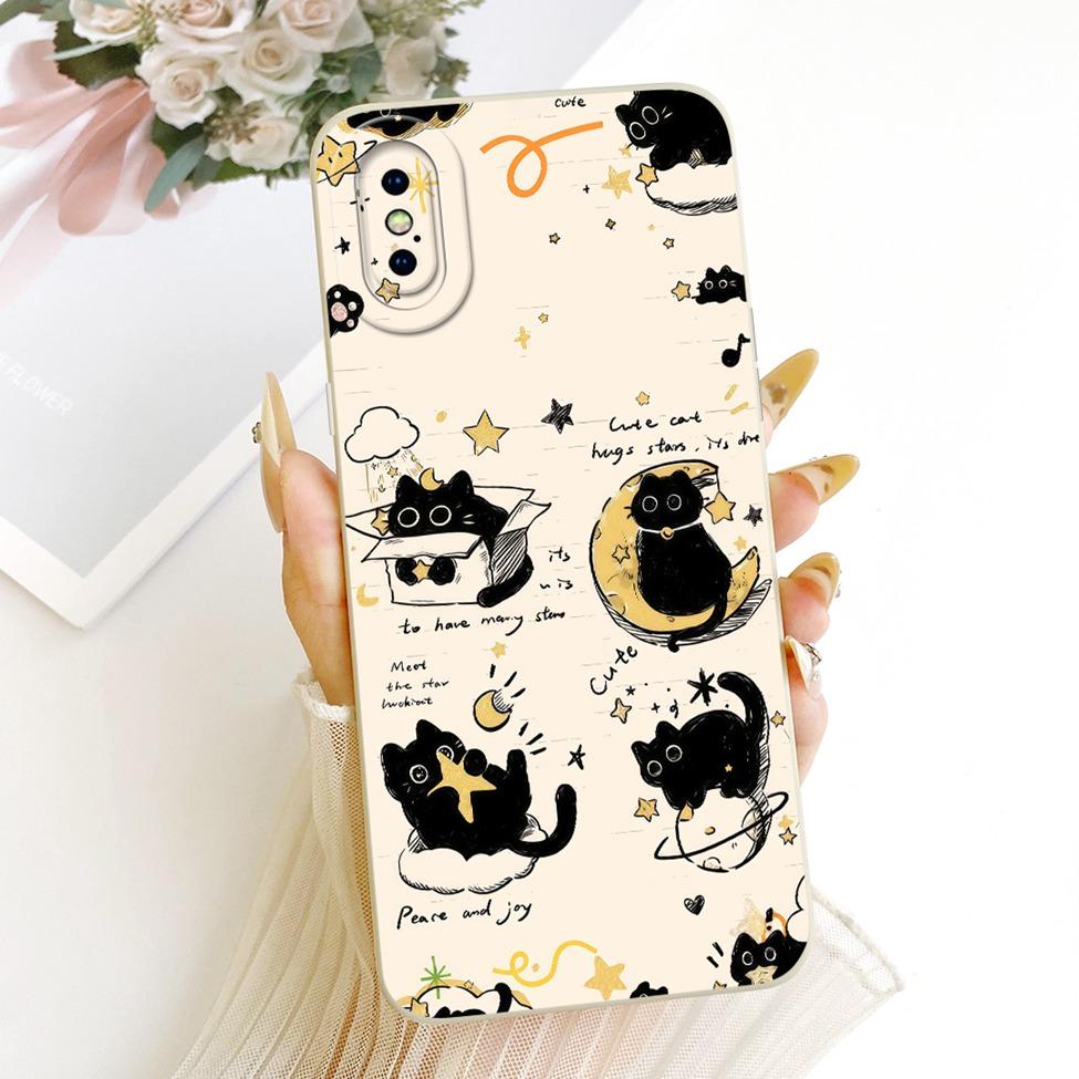 Casing For iPhone XS Max Cover Fashion Cartoon Cute Funny Painted Silicone Phone Case A1921 A2101 A2102 A2104