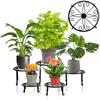 Indoor/Outdoor Metal Floor-Standing Flower Pot Rack Set