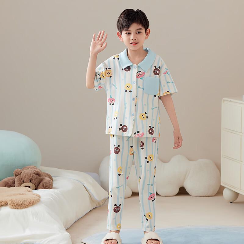 ZISEHY Boys' Cotton Long-Sleeve Pajama Set