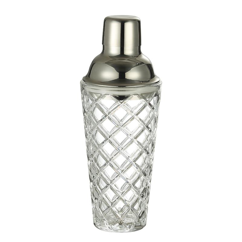 Crystal Glass Cocktail Shaker, 17oz Martini Shaker Glass