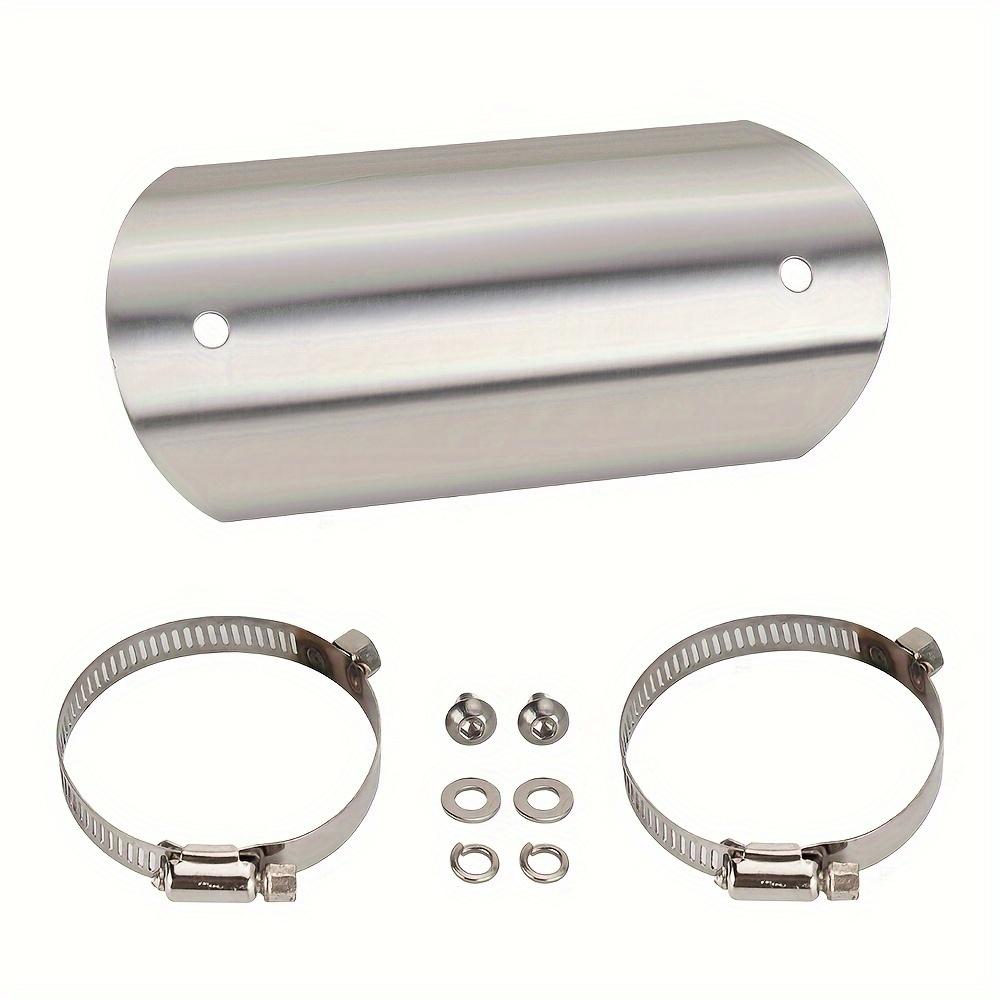 Motorcycle Middle Section Exhaust Pipe Stainless Steel Heat Shield Moto Exhaust Pipe Anti Scald Insulation Cover Silver