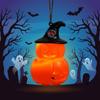Skeleton Pumpkin Nightlight Button Cell Battery Operated LED Glowing Spooky Tabletop Lamp Aesthetic Plastic Halloween LED Decor