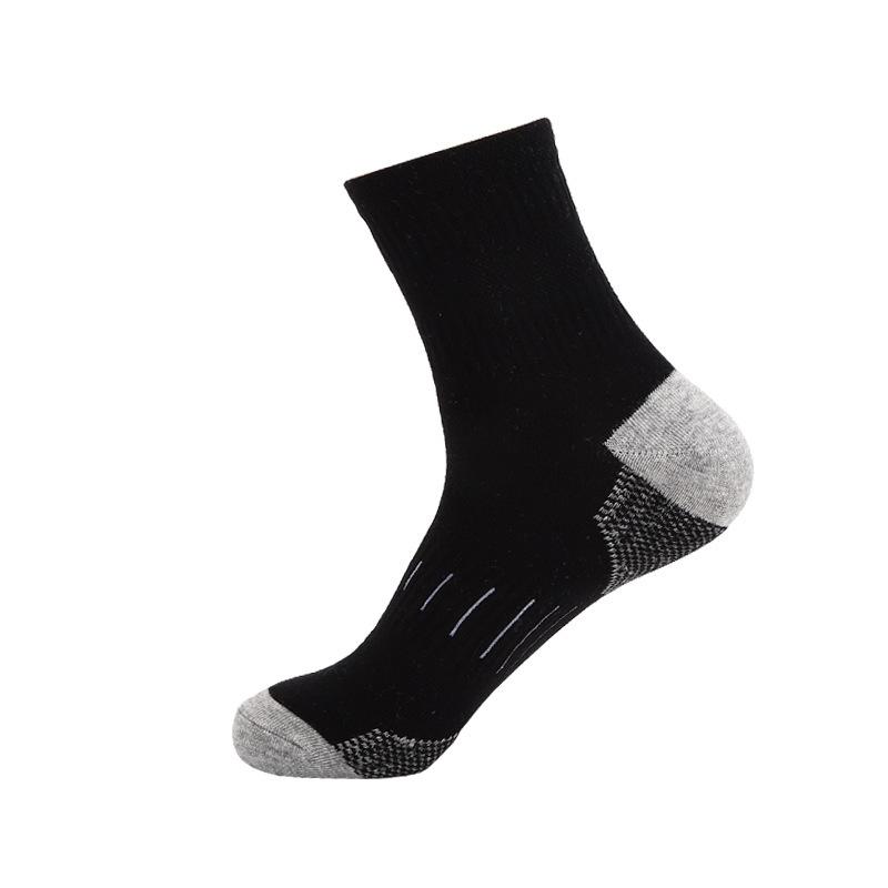 Men's Spring and Autumn Thin Leisure Outdoor Breathable Sweat Absorption Waist Non Slip Basketball Running Drum Cotton Socks