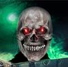 Skull Latex Mask with Glowing Eyes