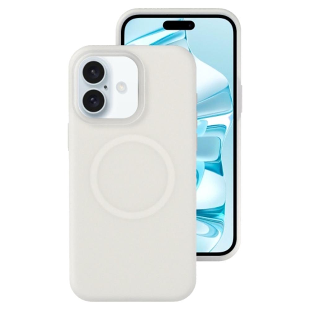 For iPhone 16 Plus Magnetic Case Liquid Silicone Shockproof Phone Cover