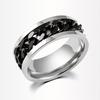 Smart Punk Chain Style Stainless Steel Band Ring Jewelry Couple Gift