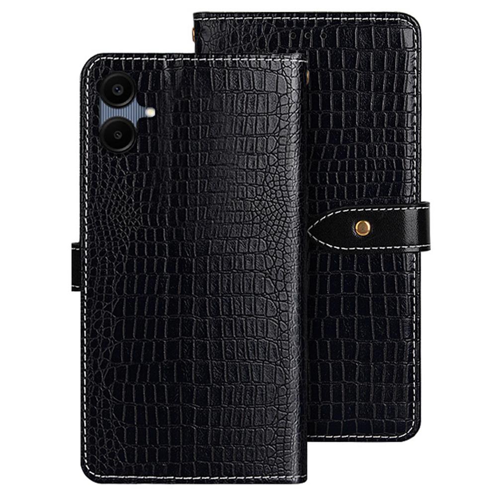 IDEWEI For Samsung Galaxy A06 4G Case Crocodile Texture PU Leather Flip Phone Cover