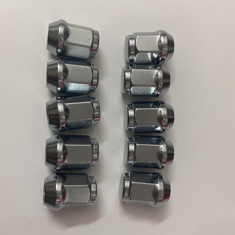 Car Wheel Nuts 19mm Hex Length 35mm M14x1.5 M12x1.5 M12x1.25 Lug Nuts M14x2, 1/2-20 Chrome Closed End Lug Nuts 10 Pieces