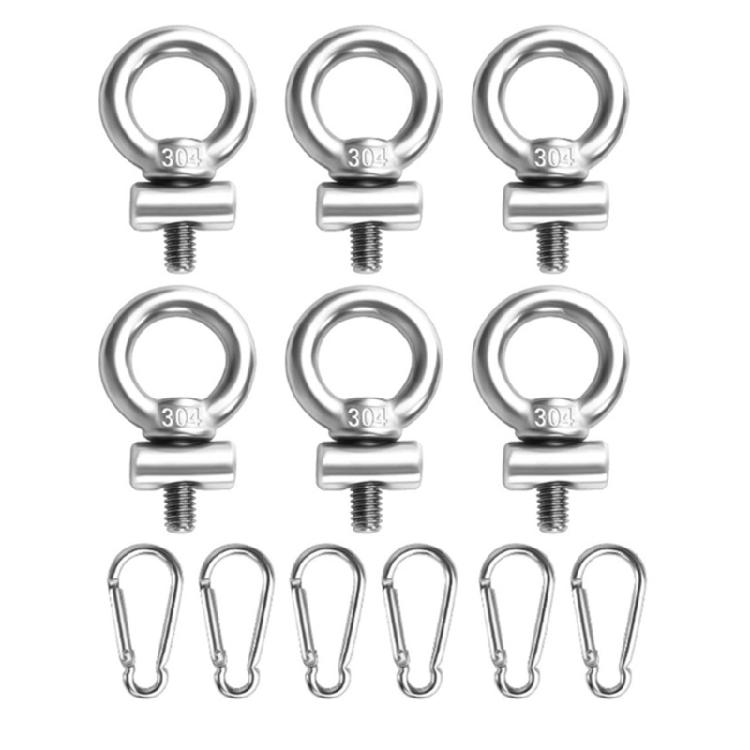 Awning Rail Stoppers 4mm Lifting Eye Nut Fastener Carabiner Hooks for Campers