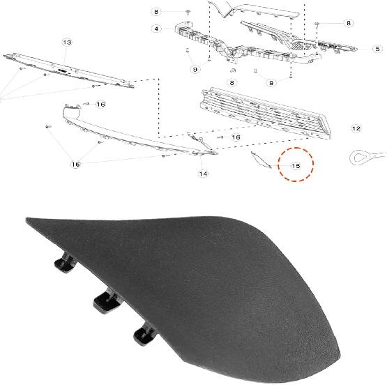 Jaronx Compatible with Tesla Model S/X Front Bumper Tow Hook Cover 2016-, Front Bumper Tow Eye Cover Trailer Hook Cap Replacement, for Tesla Model