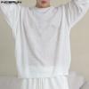 INCERUN Men Autumn Long Sleeve Thin Knitted Pullover Tops Undershirts