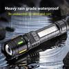 High Power LED Flashlight With COB Lights Portable EDC White Laser Torch USB Rechargeable Outdoor Camping Fishing Lantern