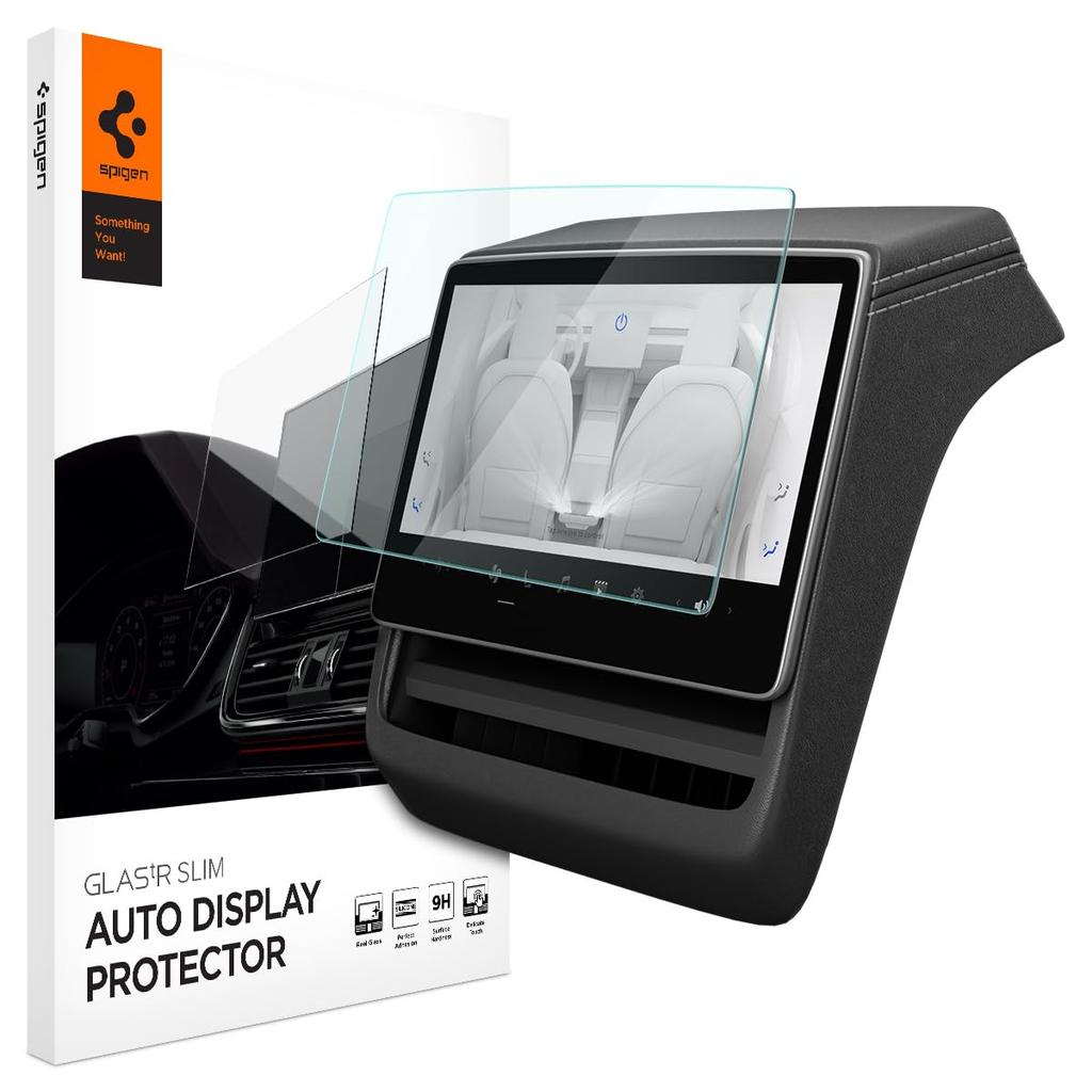 Spigen Glass Film for Tesla Model 3 (24) tRSlim 8" with Paste Kit Anti