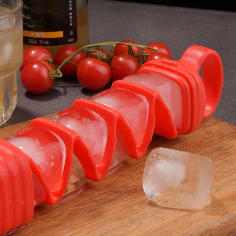 Kreativní forma na ledové kostky Vytahovací bar 10 přihrádek Forma na ledové kostky Mrazicí silikonová nádoba Vhodná pro domácí bary Kuchyně Domácí