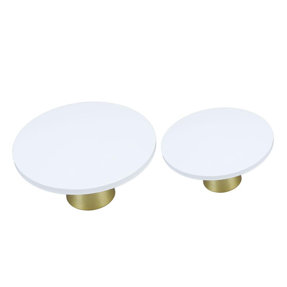 2pcs Iron Cake Stand Set Gold Finish Pedestal Tray Dessert Display Stand  Dessert Presentation