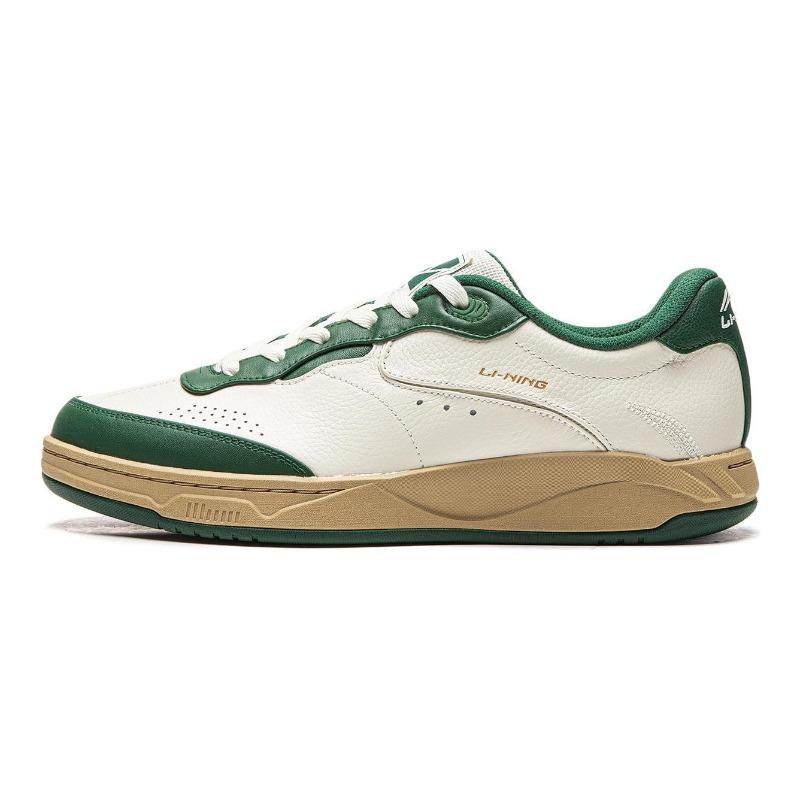 Li-Ning Heguang Унисекс Низкие Платформенные Скейт-Кеды Бело-Зеленые AGCV385-2 41