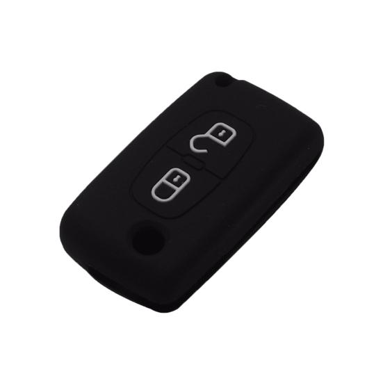 2 Buttons Silicone Remote Key Car Vehicle Case Cover for Peugeot Citroen